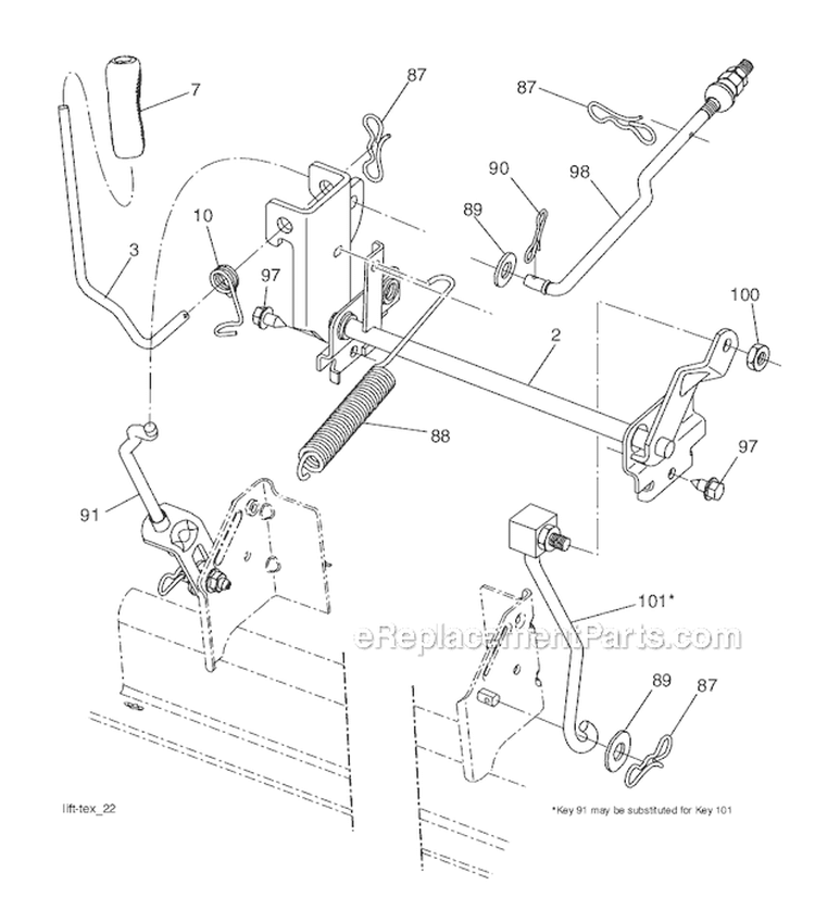 Page J Diagram and Parts List for W14538  Weed Eater Lawn Tractor